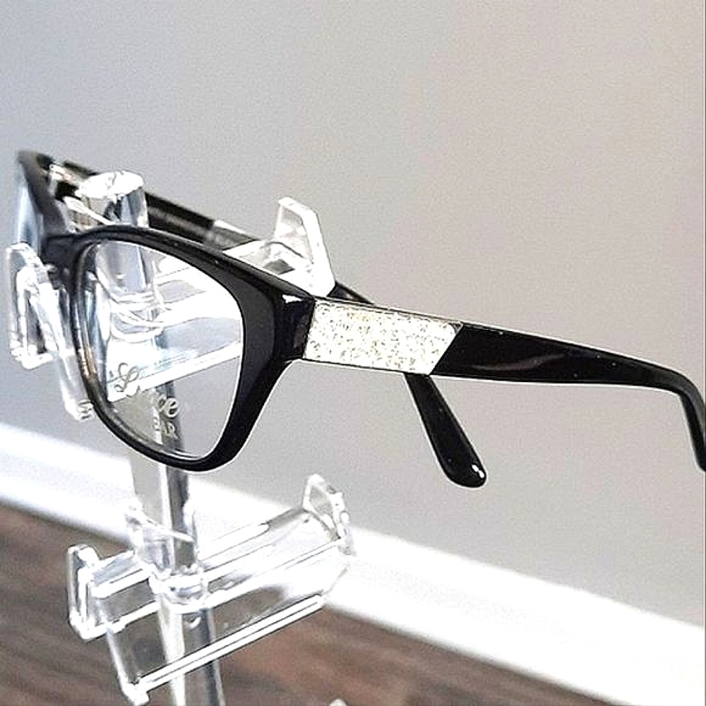 Black Women’s Fashion Eyeglasses with Crystal Accent